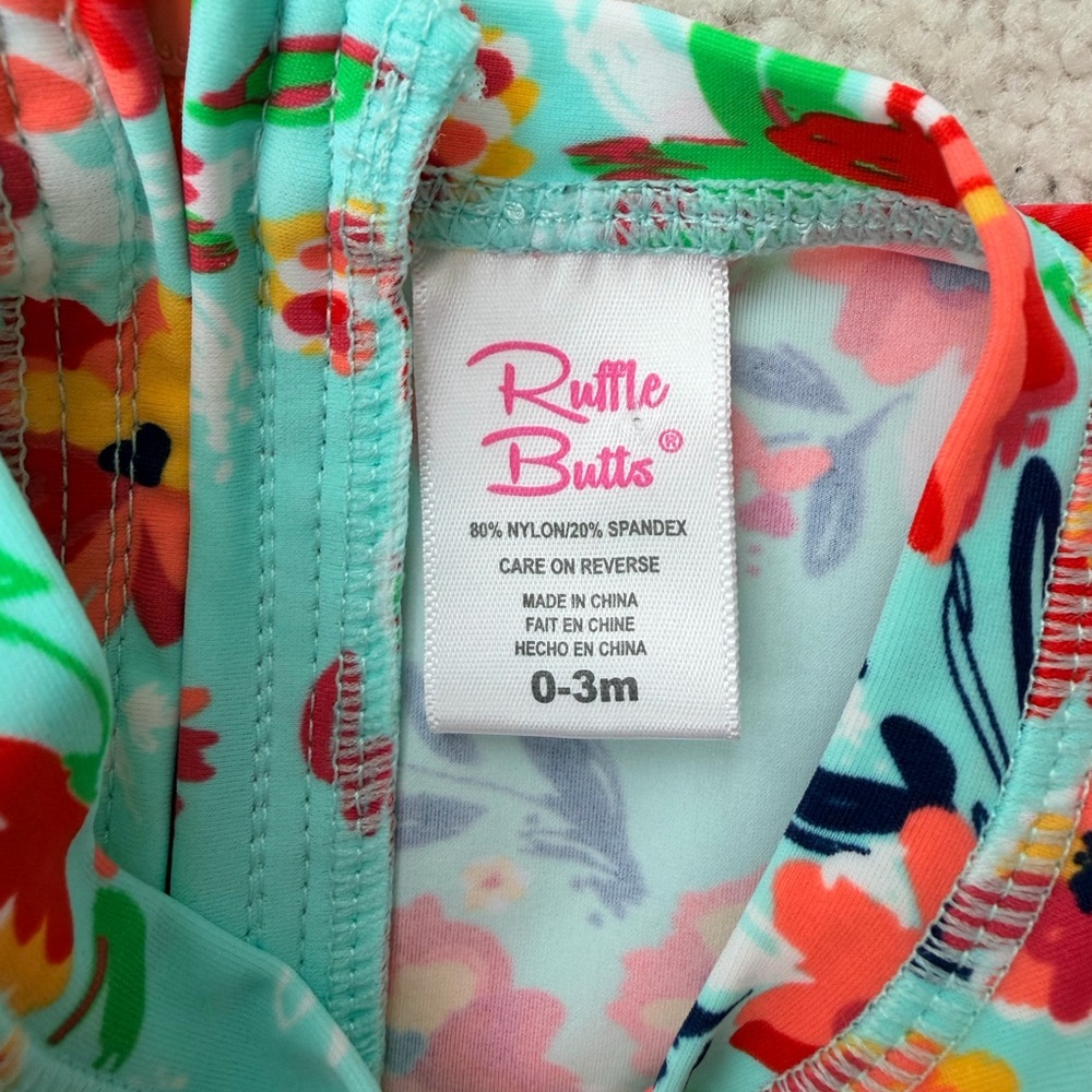 Ruffle Butts Floral Baby One-Piece Swimsuit - Picture 6 of 10